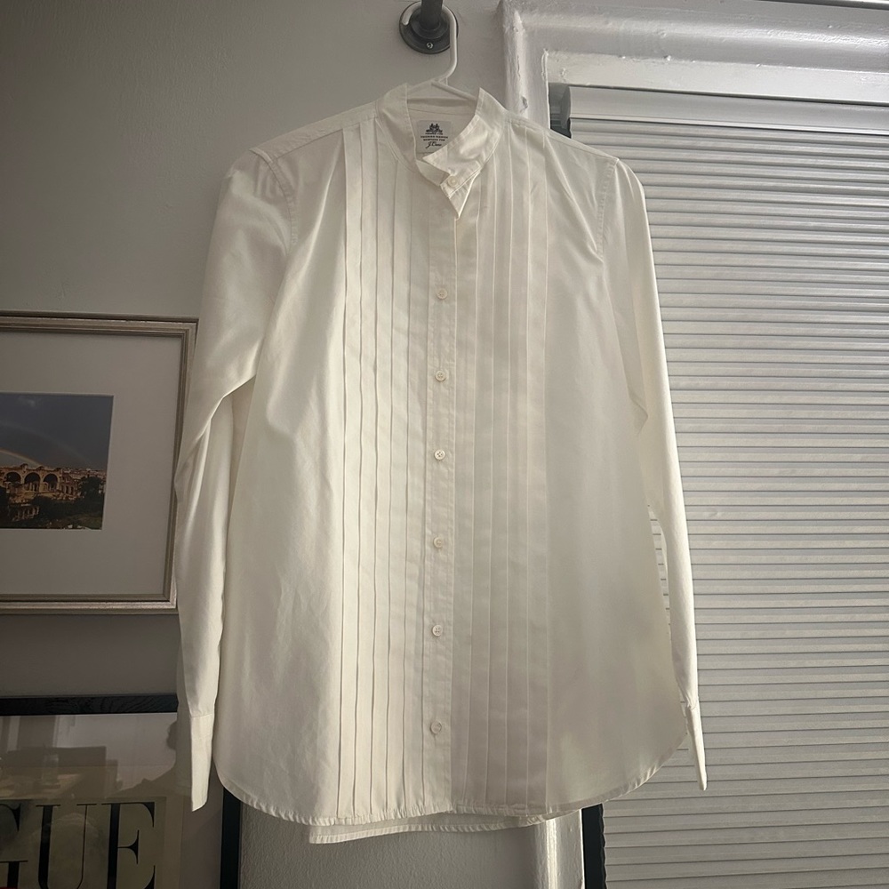 J. Crew, Size 6, White Long Sleeve Button Down